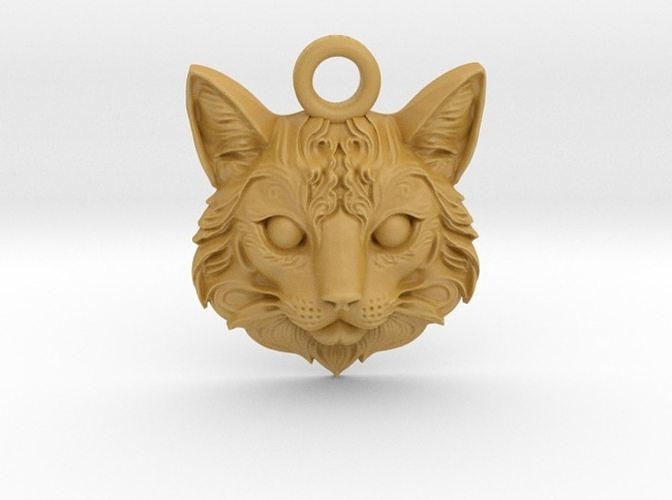Cat Pendant 3D print model