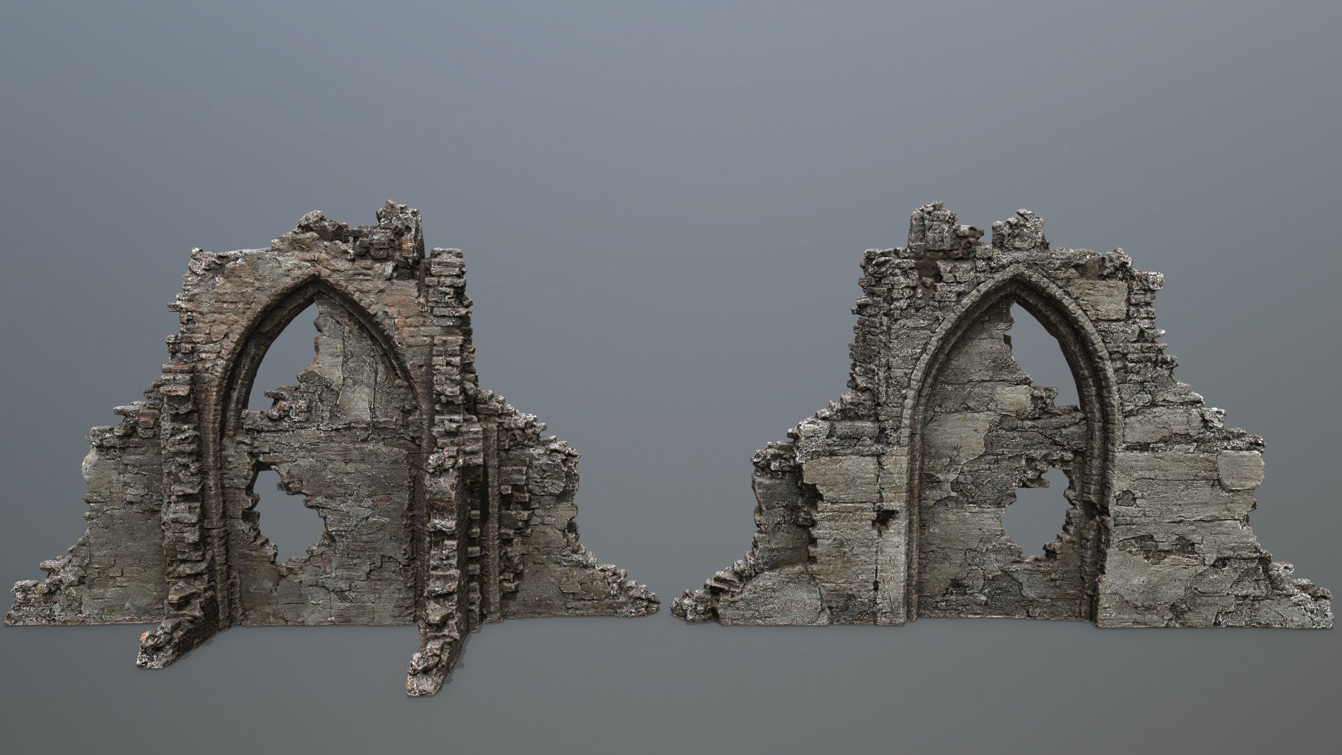 Ruin Gate Low-poly 3D model_6