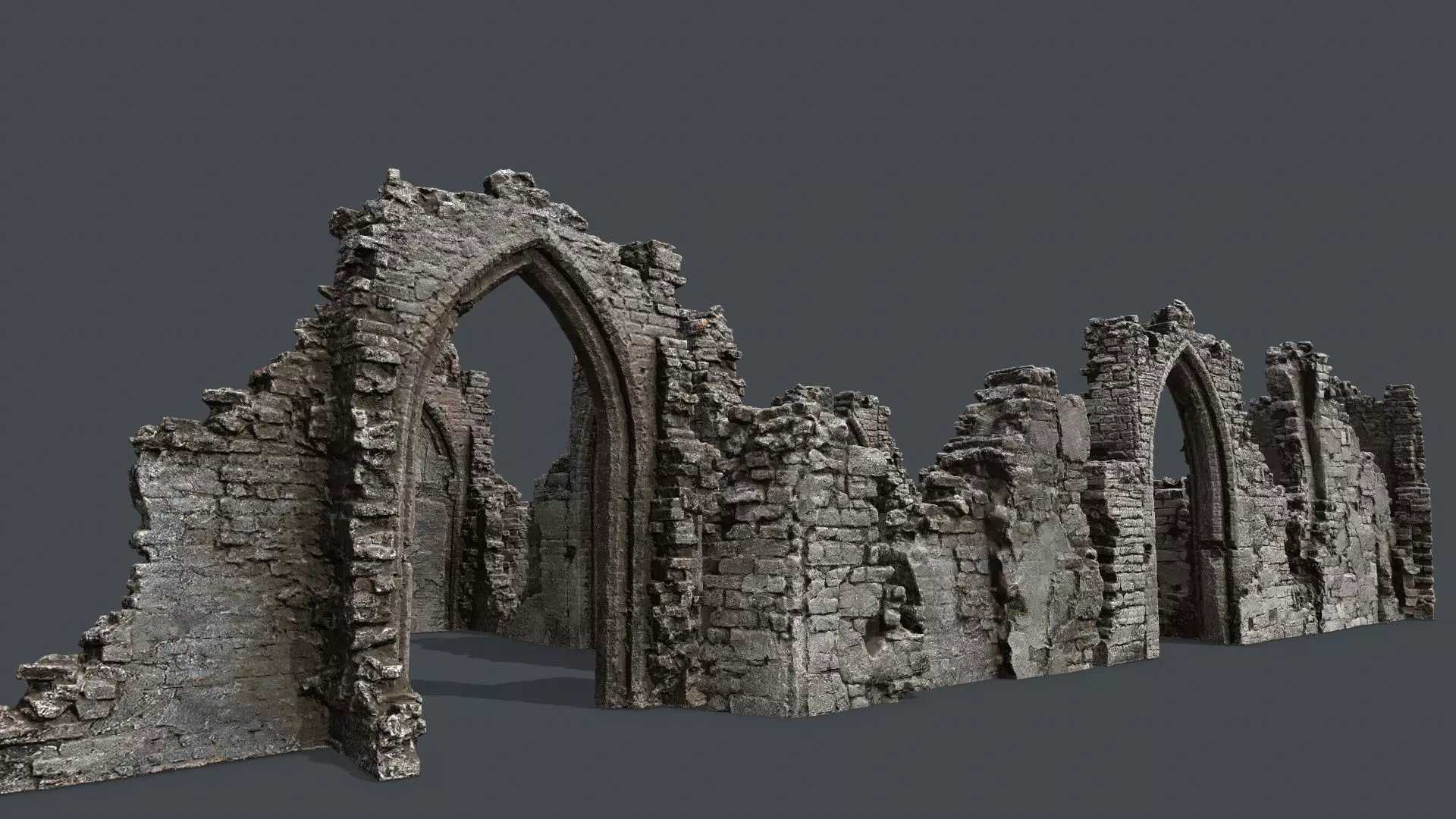 Ruin Gate Low-poly 3D model_0