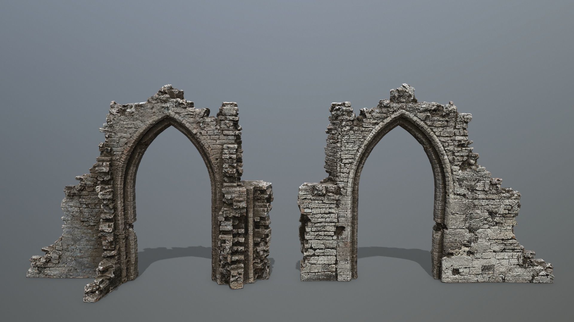 Ruin Gate Low-poly 3D model_5