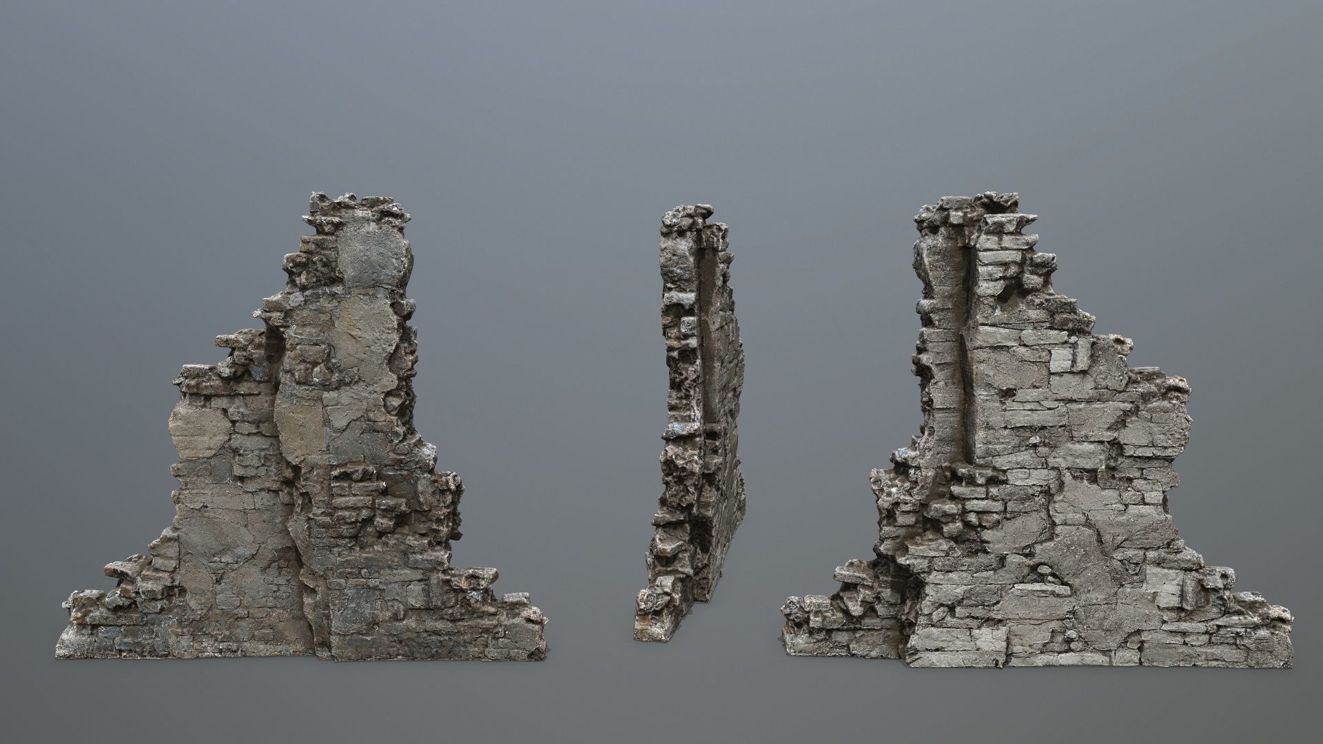 Ruin Gate Low-poly 3D model_9