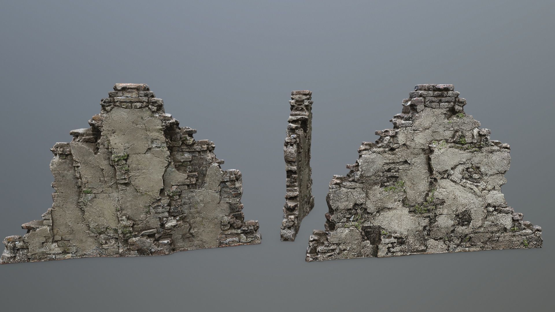 Ruin Gate Low-poly 3D model_12