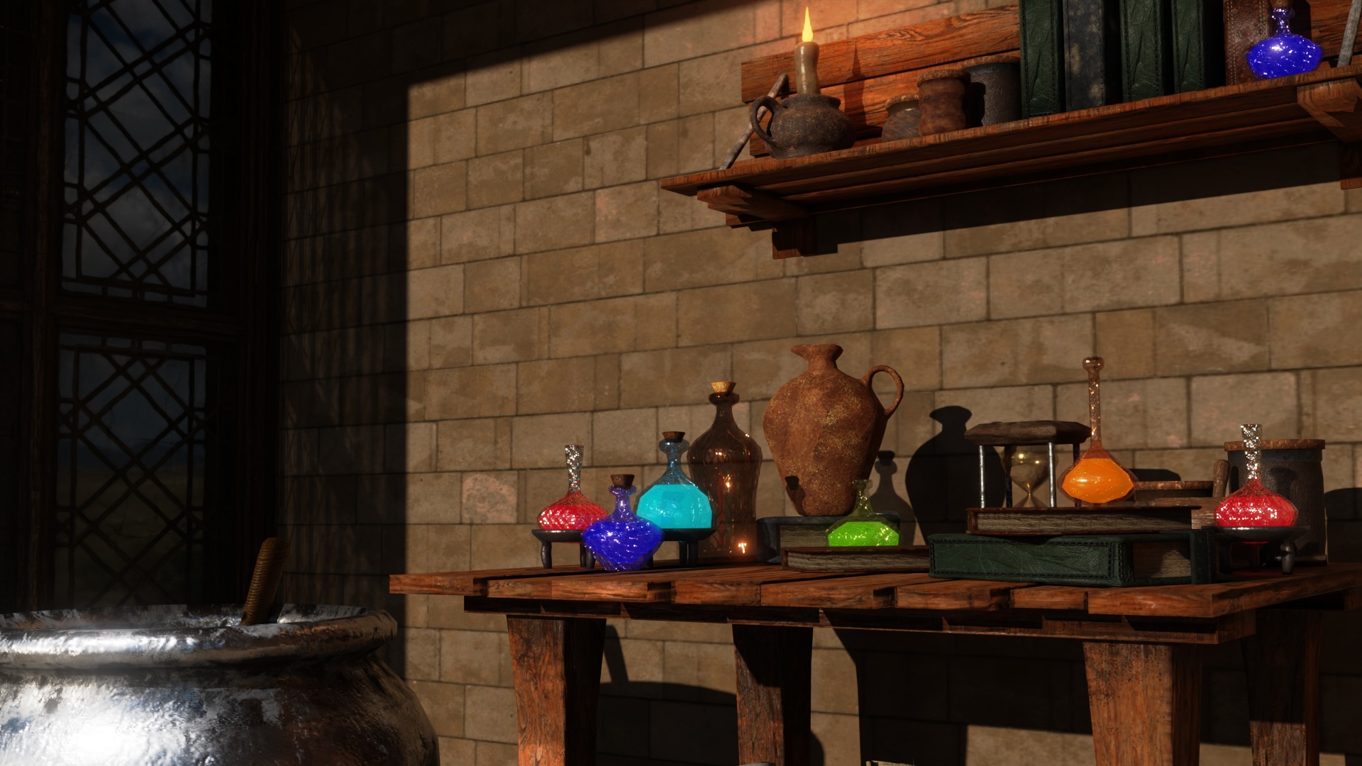 Alchemy Set Low-poly 3D model_3
