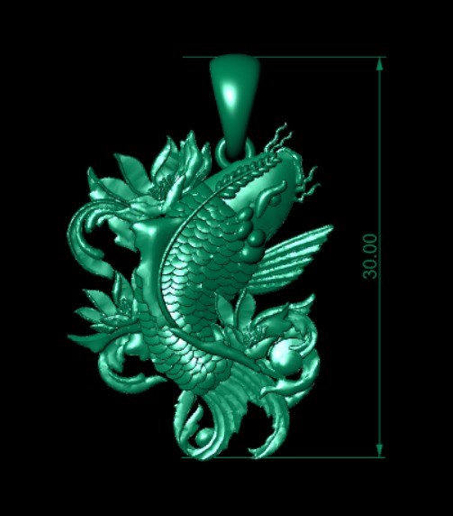 Fish Locket Low-poly 3D model_2