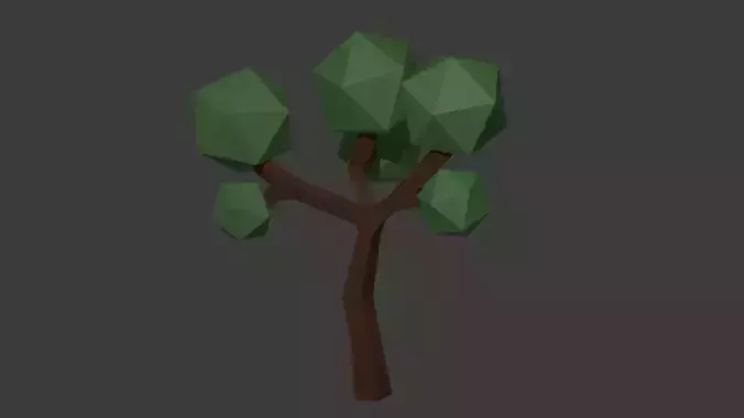 Low-Poly Stylized Tree