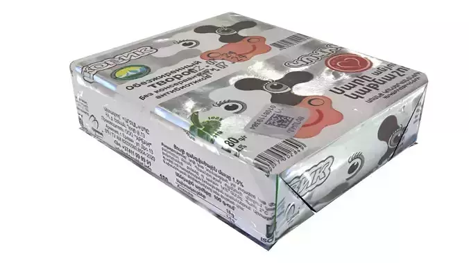 Packed Custard 3D model