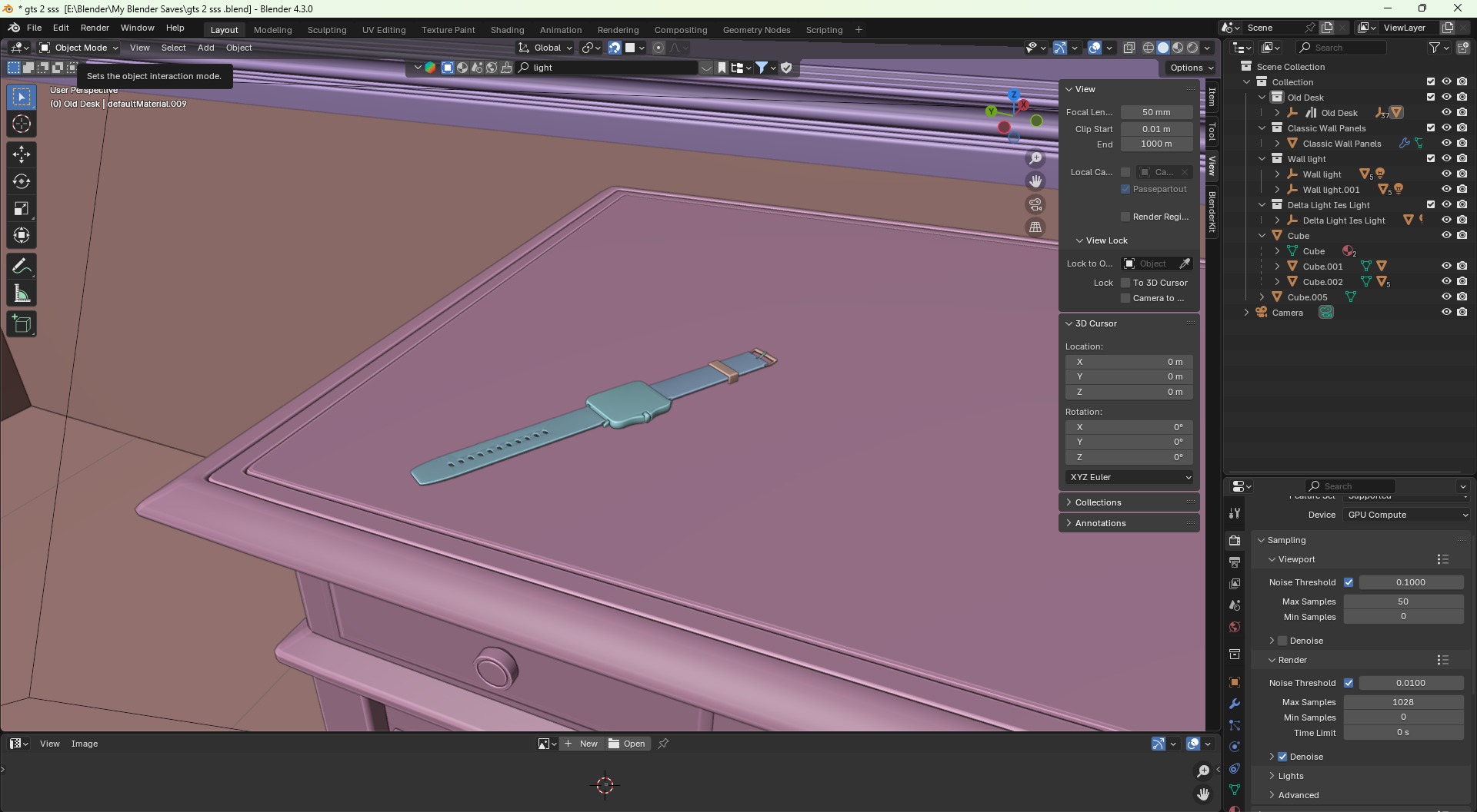 smart watch amazfit gts2 3D model_5