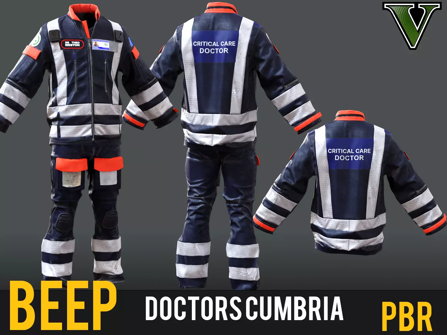 BEEP Doctors Cumbria  Volunteer Emergency  Life-Saving Doctors Low-poly 3D model_0
