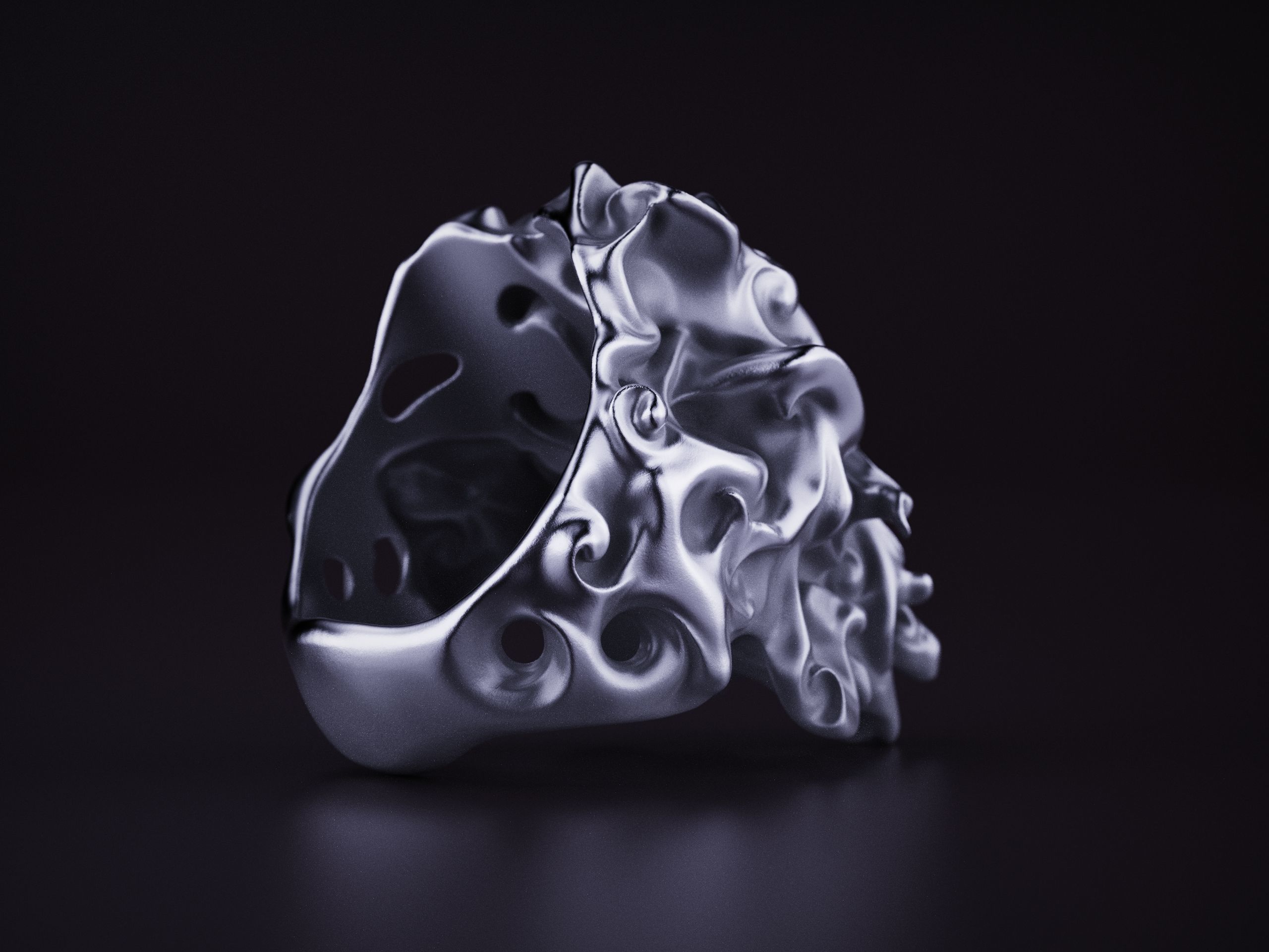 Chaos Ring Abstract Fashion Jewelry 3D print model_9