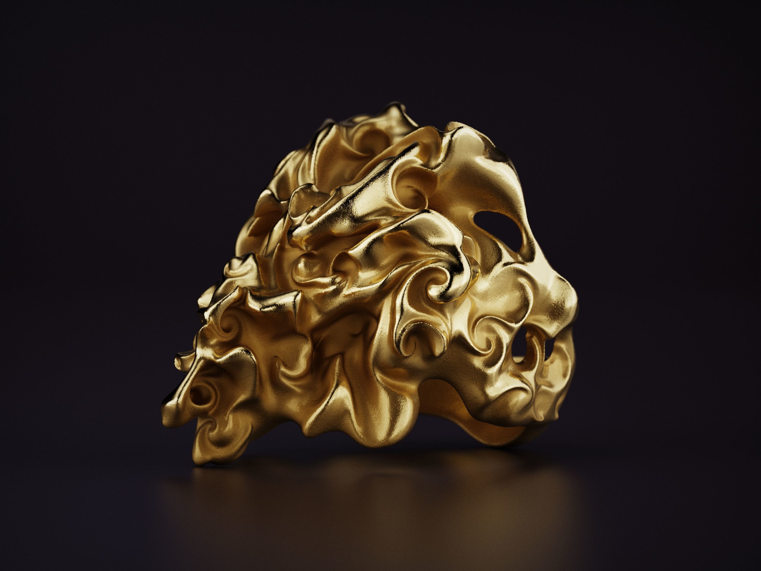 Chaos Ring Abstract Fashion Jewelry 3D print model_13