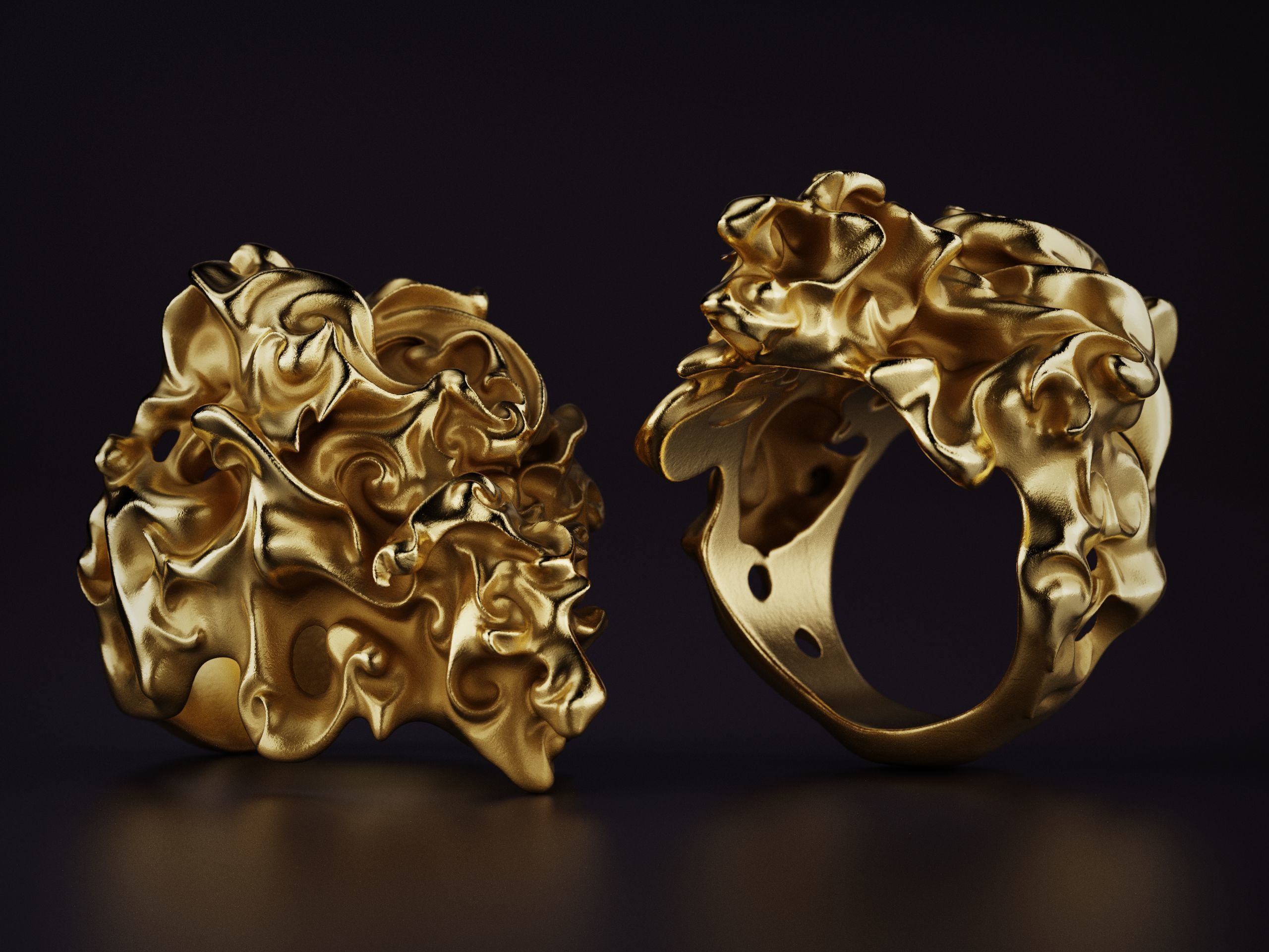 Chaos Ring Abstract Fashion Jewelry 3D print model_2
