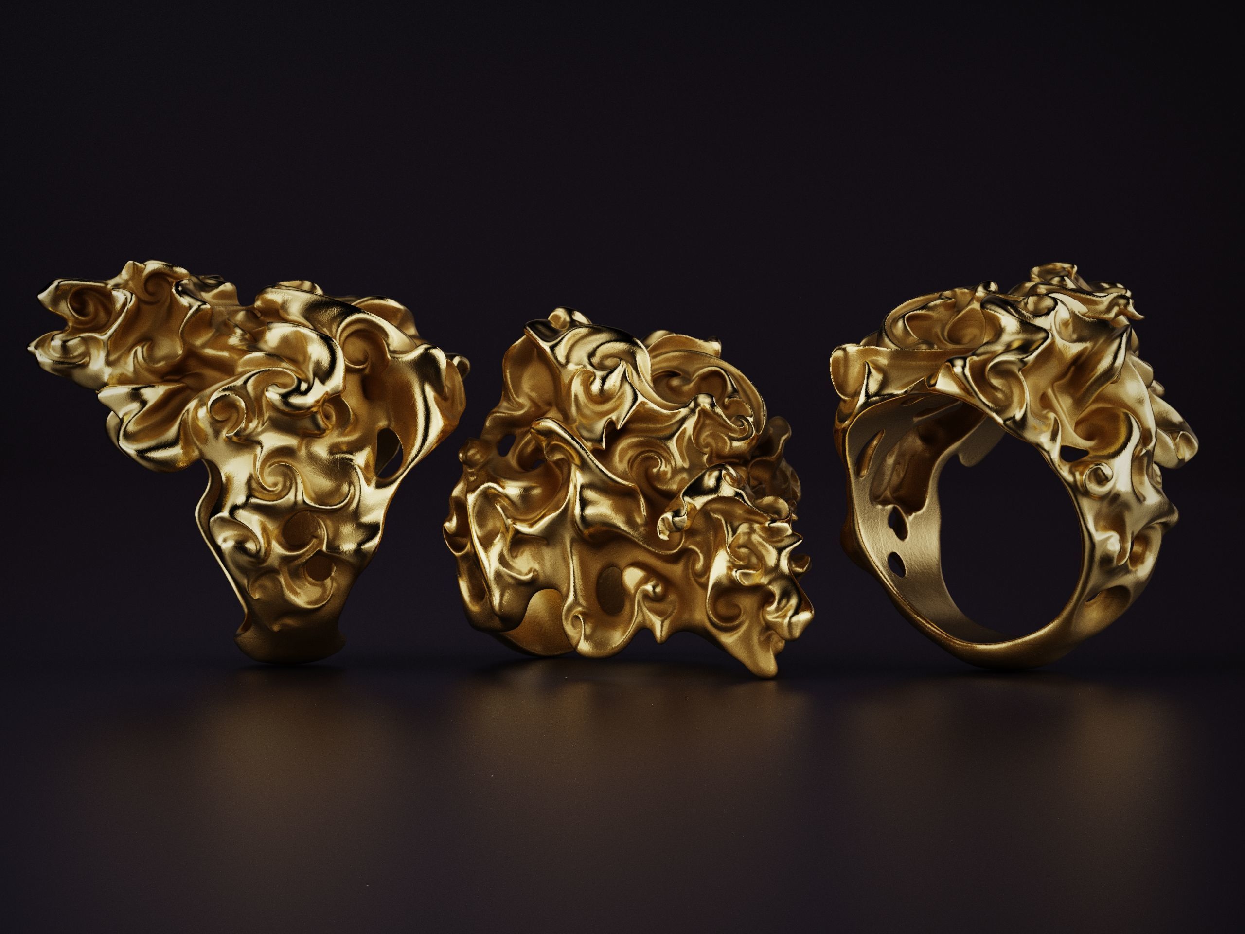 Chaos Ring Abstract Fashion Jewelry 3D print model_1