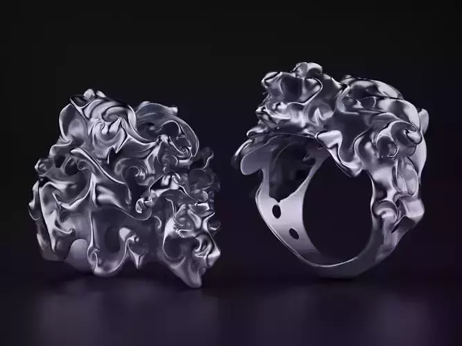 Chaos Ring Abstract Fashion Jewelry 3D print model Chaos Ring Abstract Fashion Jewelry 3D print model