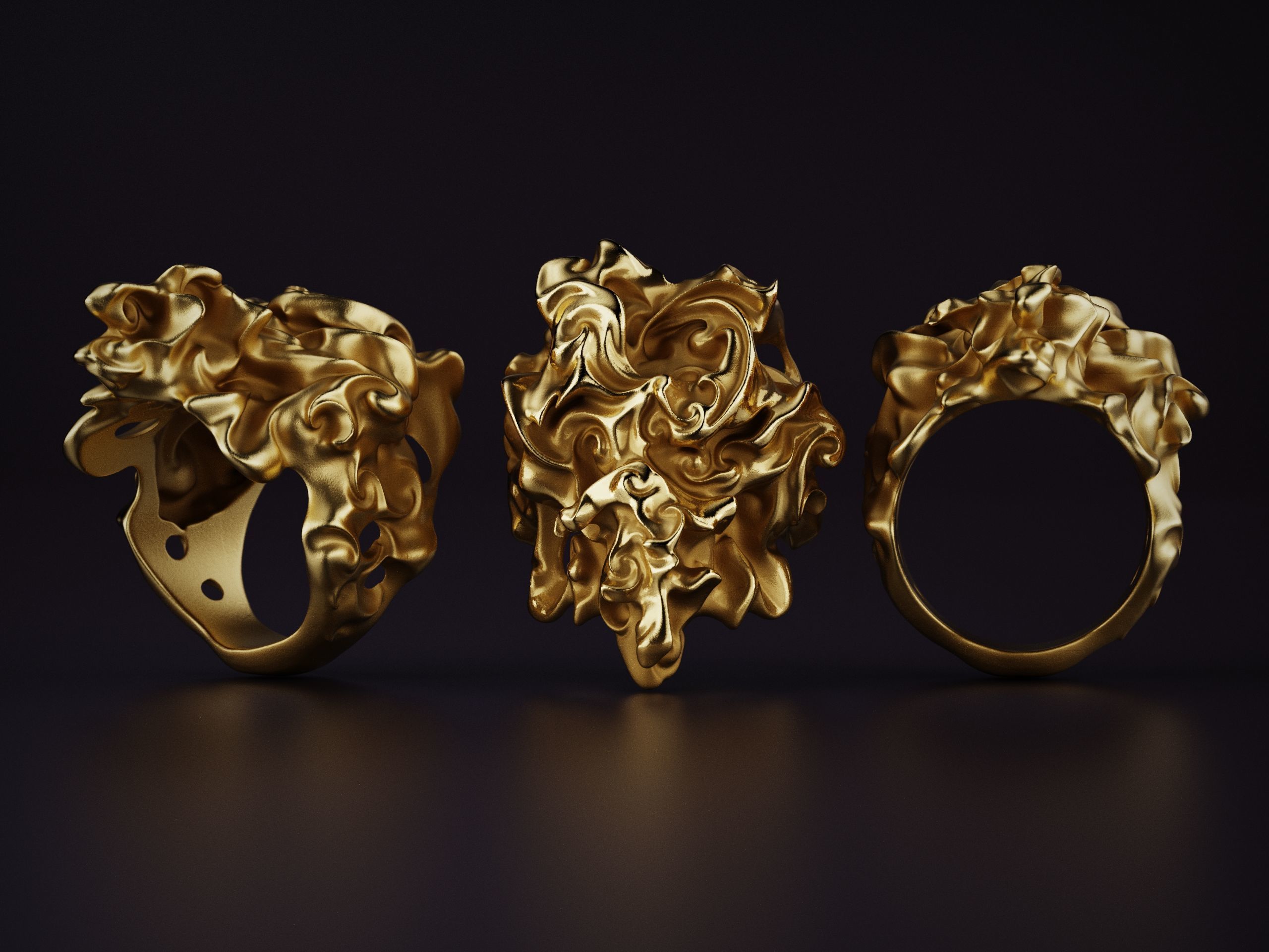 Chaos Ring Abstract Fashion Jewelry 3D print model_3