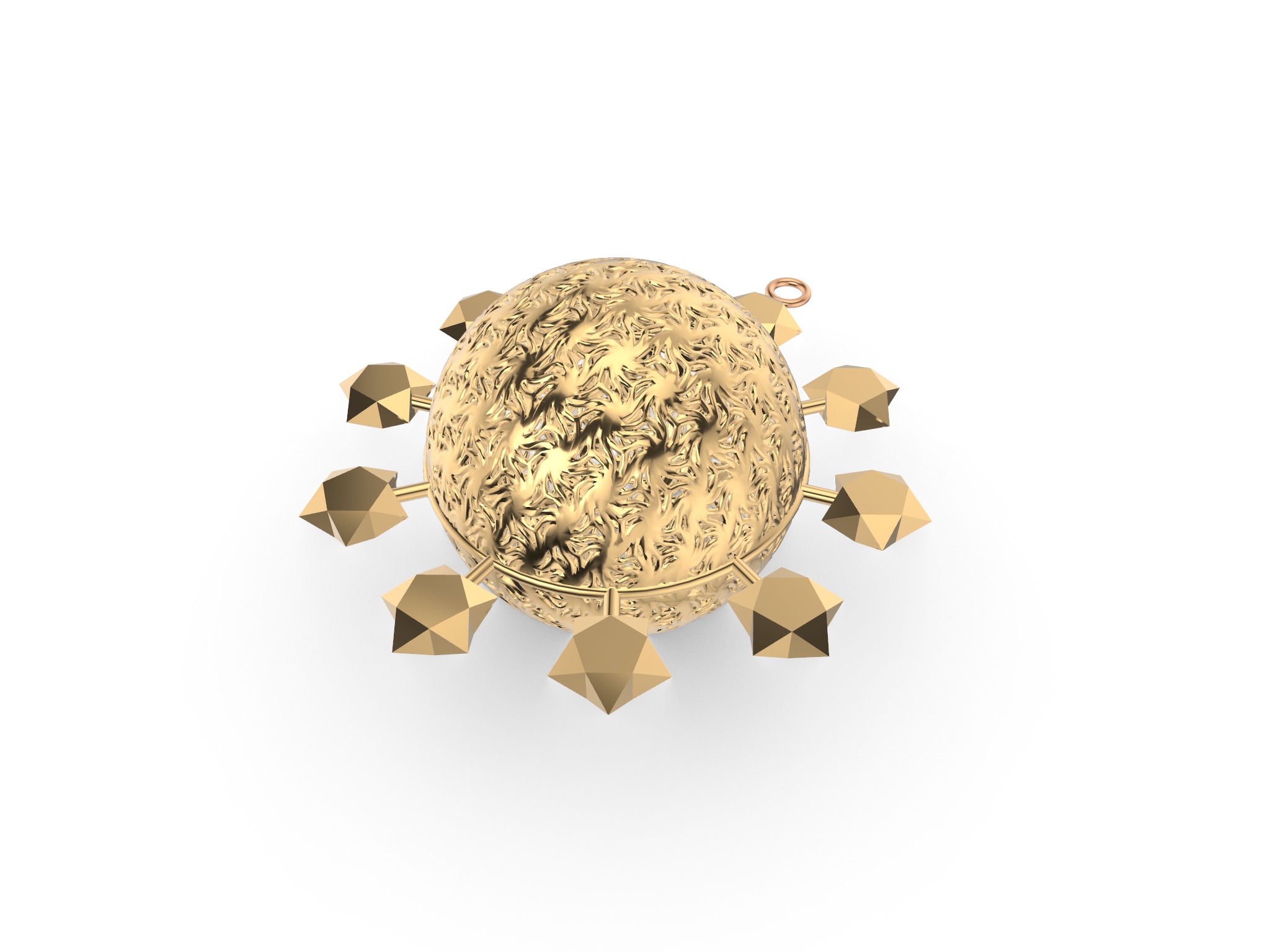 Christmas Star ornament Ball 3D print model_2