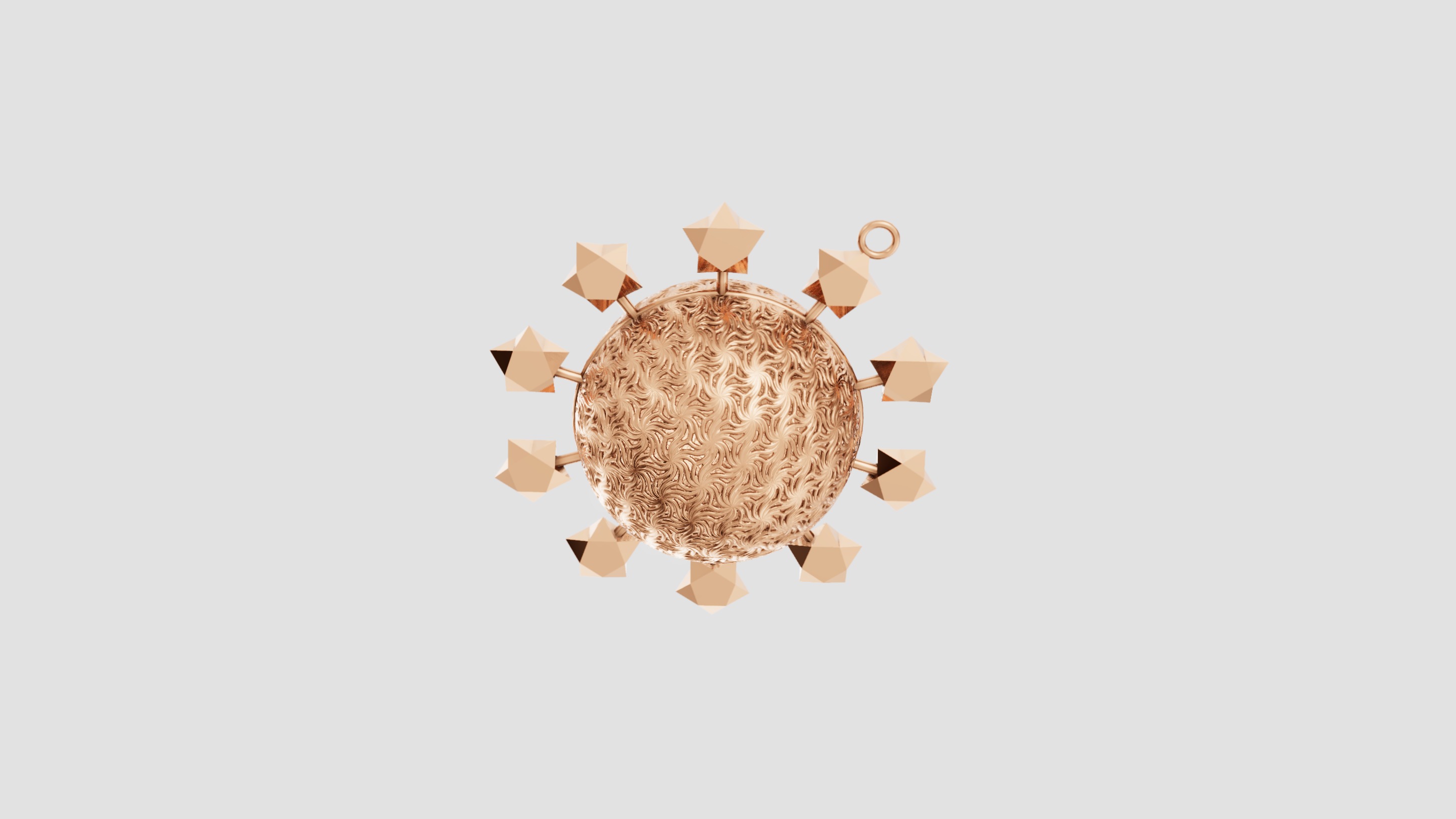 Christmas Star ornament Ball 3D print model_11