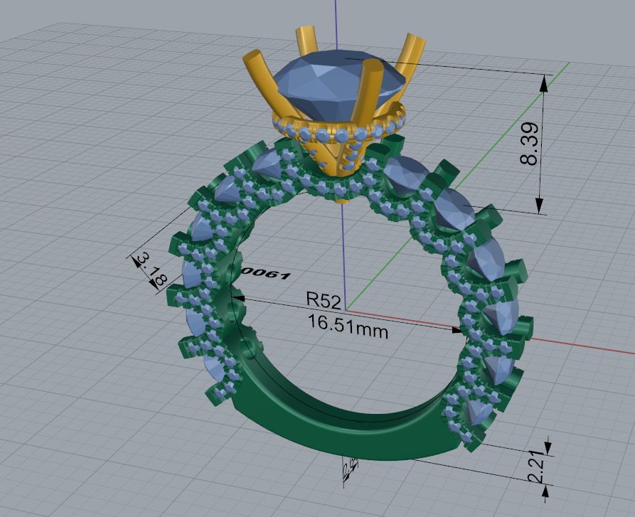 Two tone engagement ring 3D print model_8