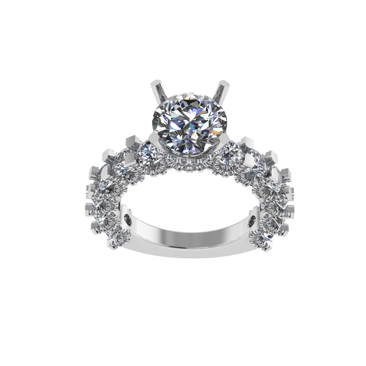 Two tone engagement ring 3D print model_5