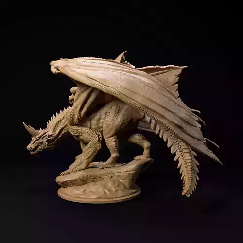 Adult Blue Dragon 32mm scale - pre-supported 3D print model