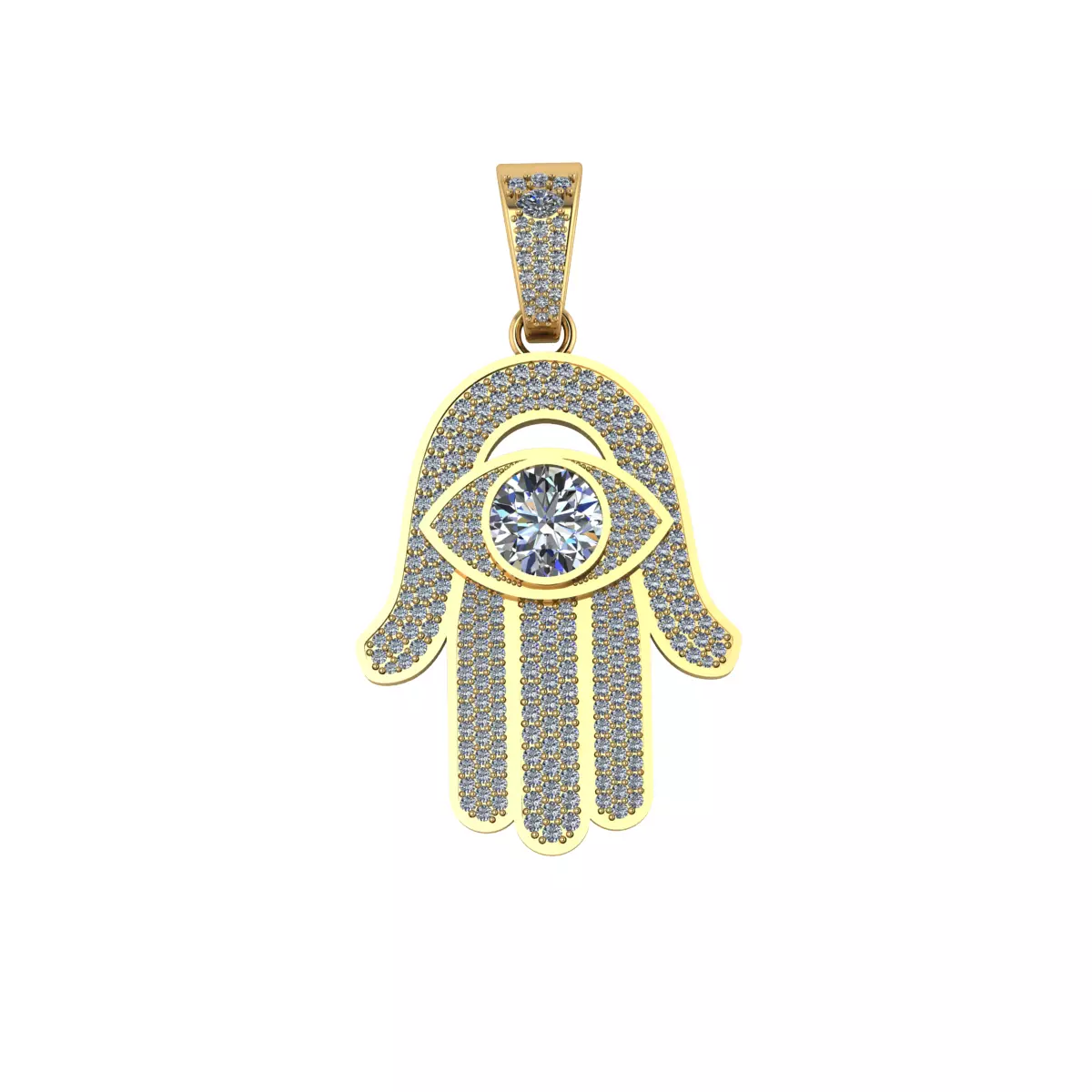 Hamsa hand the fatima hand pendant Free 3D print model