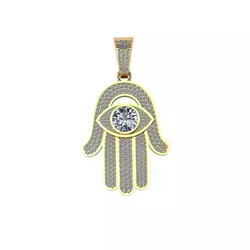 Hamsa hand  the fatima hand pendant 3D print model