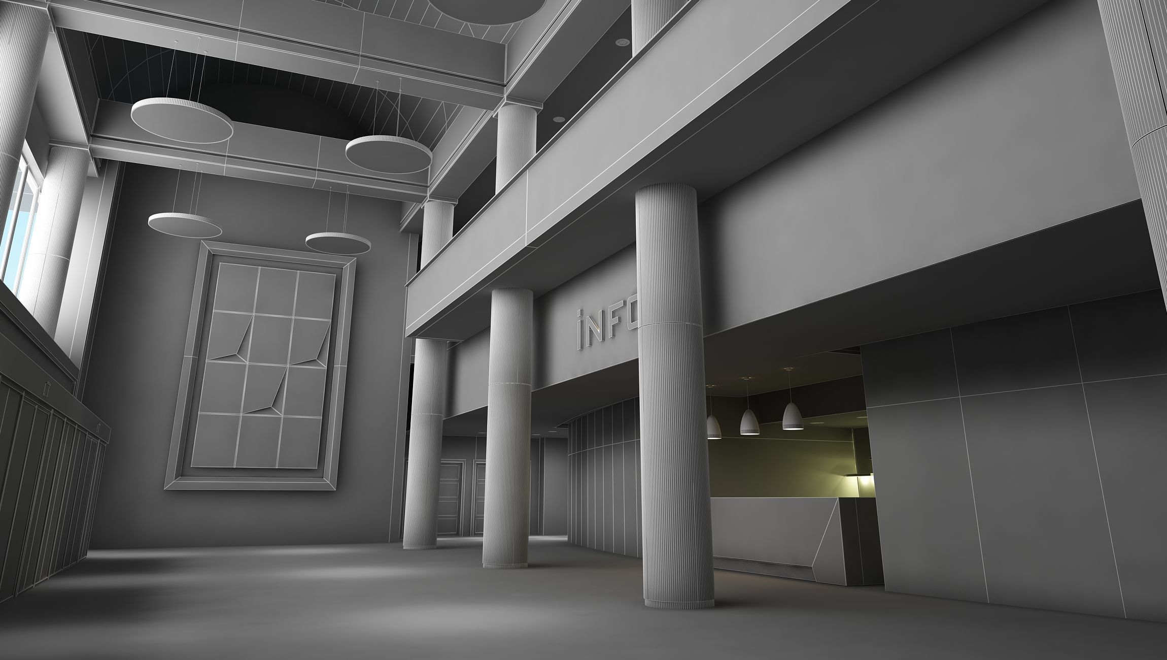 Interior Set 4 in 1 3D model_23