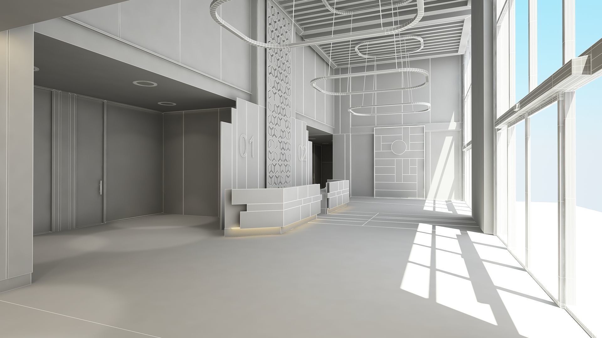 Interior Set 4 in 1 3D model_32