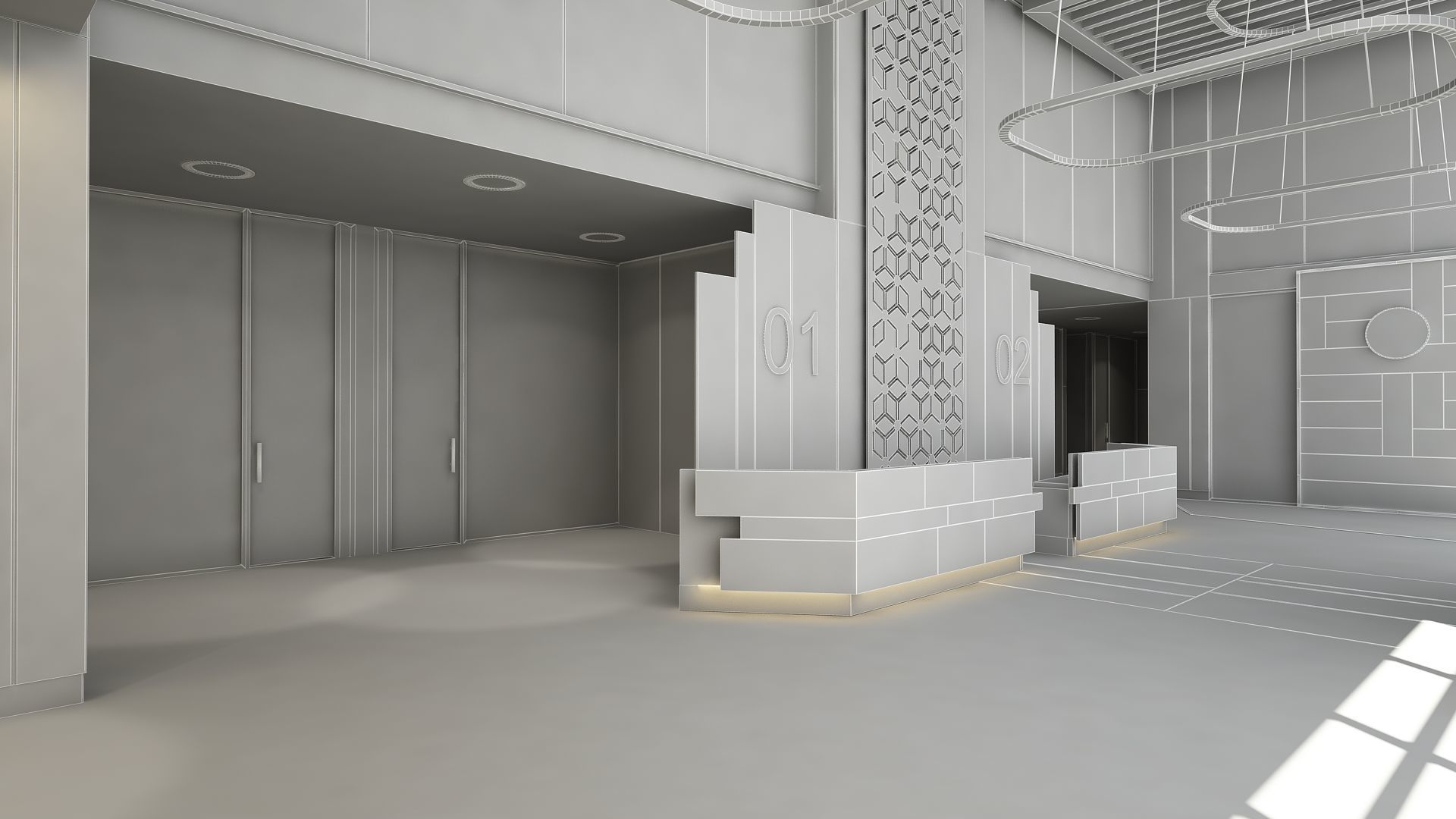 Interior Set 4 in 1 3D model_31