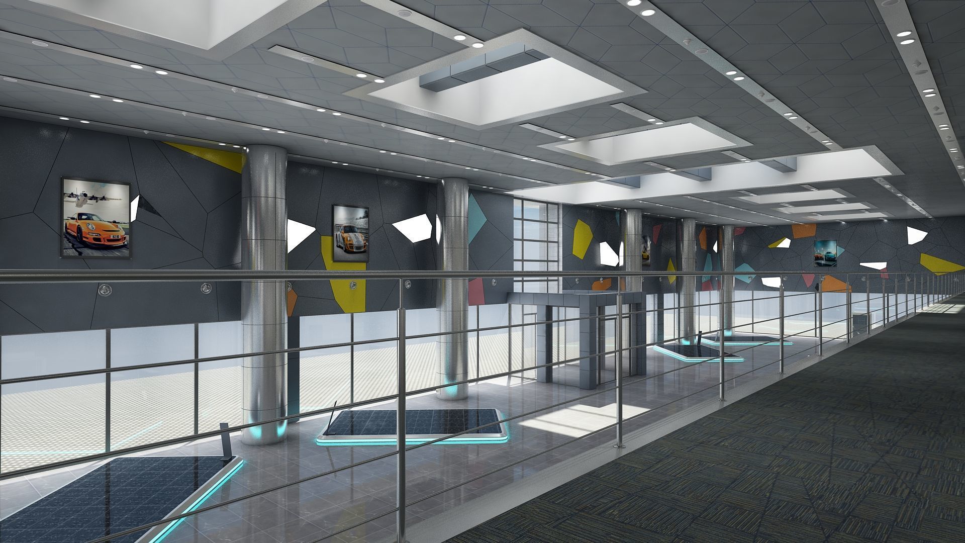 Interior Set 4 in 1 3D model_11