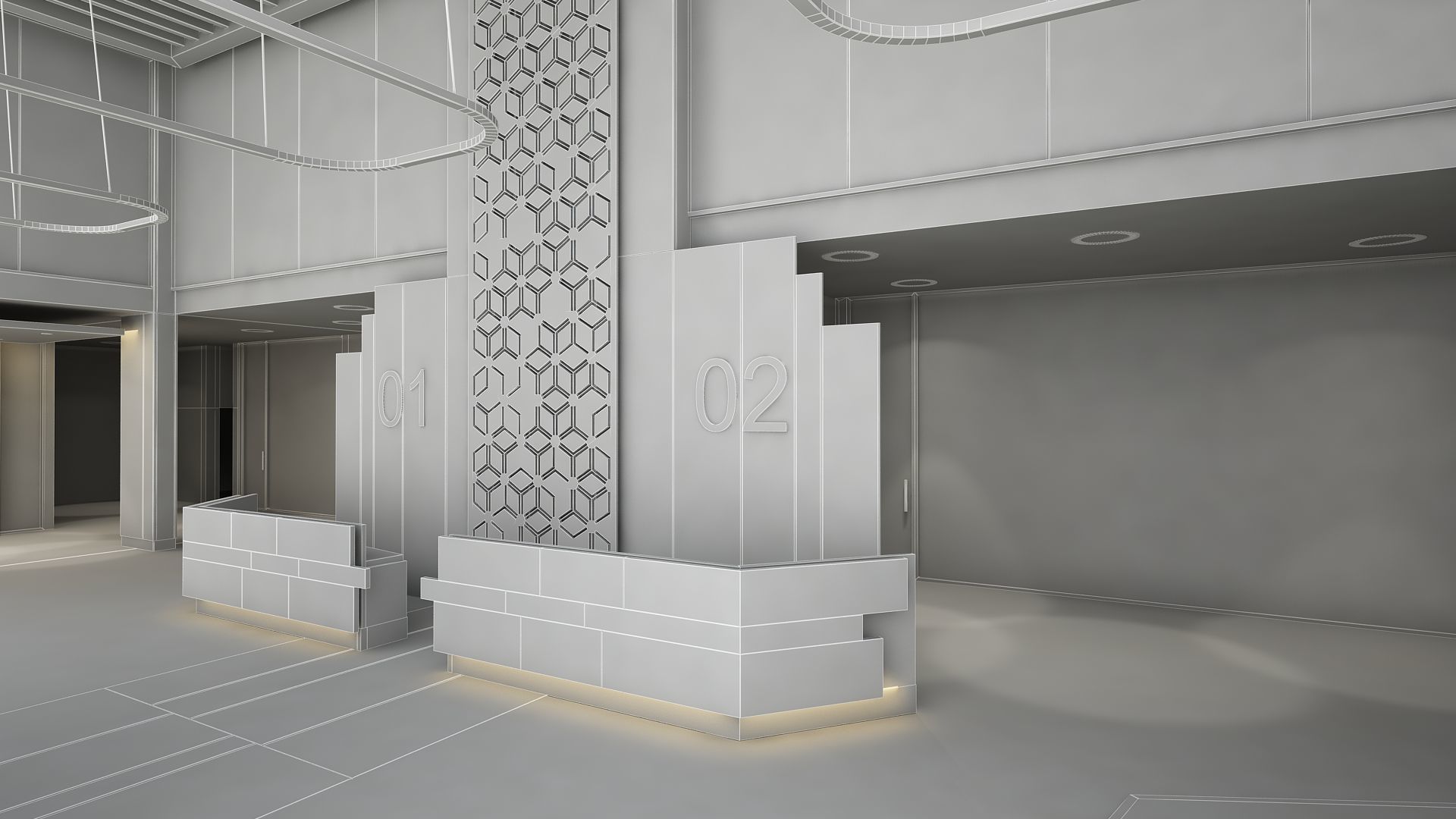 Interior Set 4 in 1 3D model_33