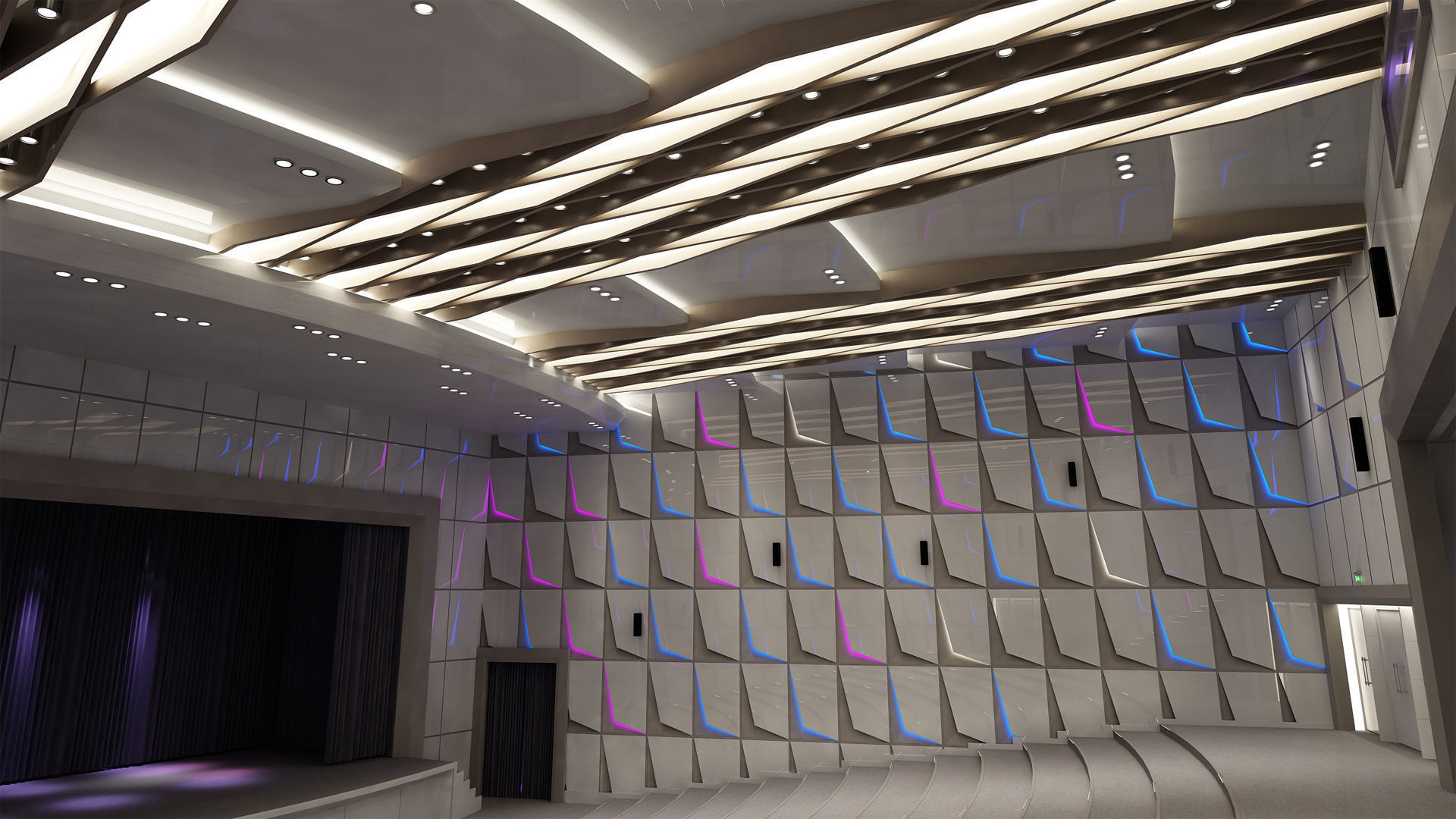 Interior Set 4 in 1 3D model_3