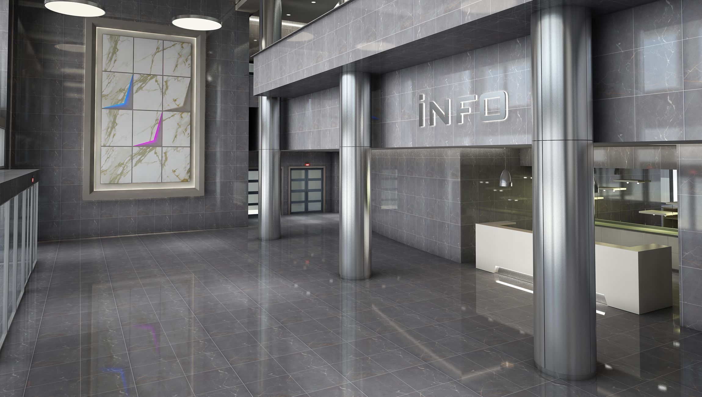 Interior Set 4 in 1 3D model_16