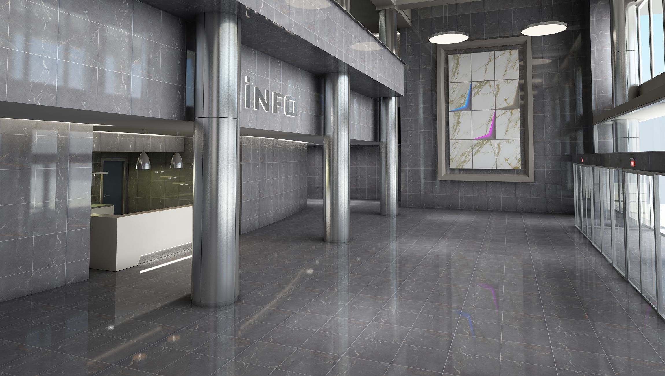 Interior Set 4 in 1 3D model_17