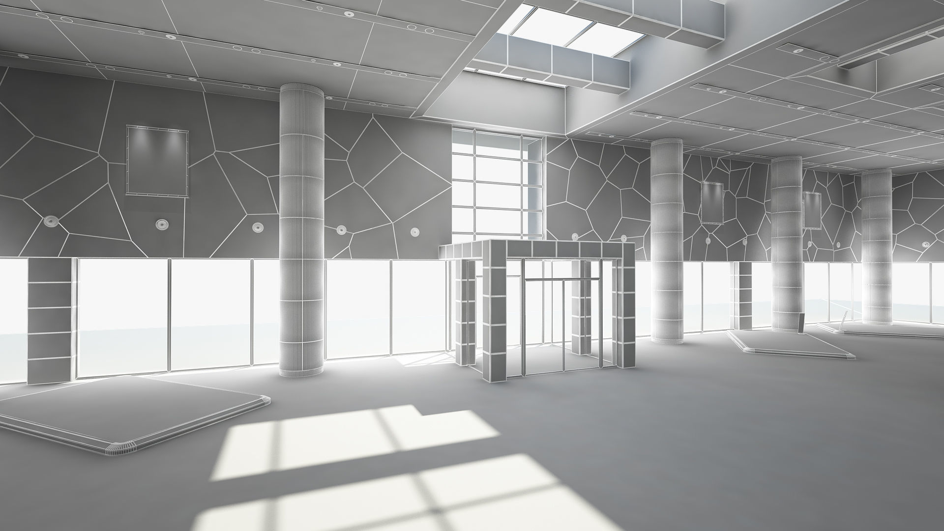 Interior Set 4 in 1 3D model_14