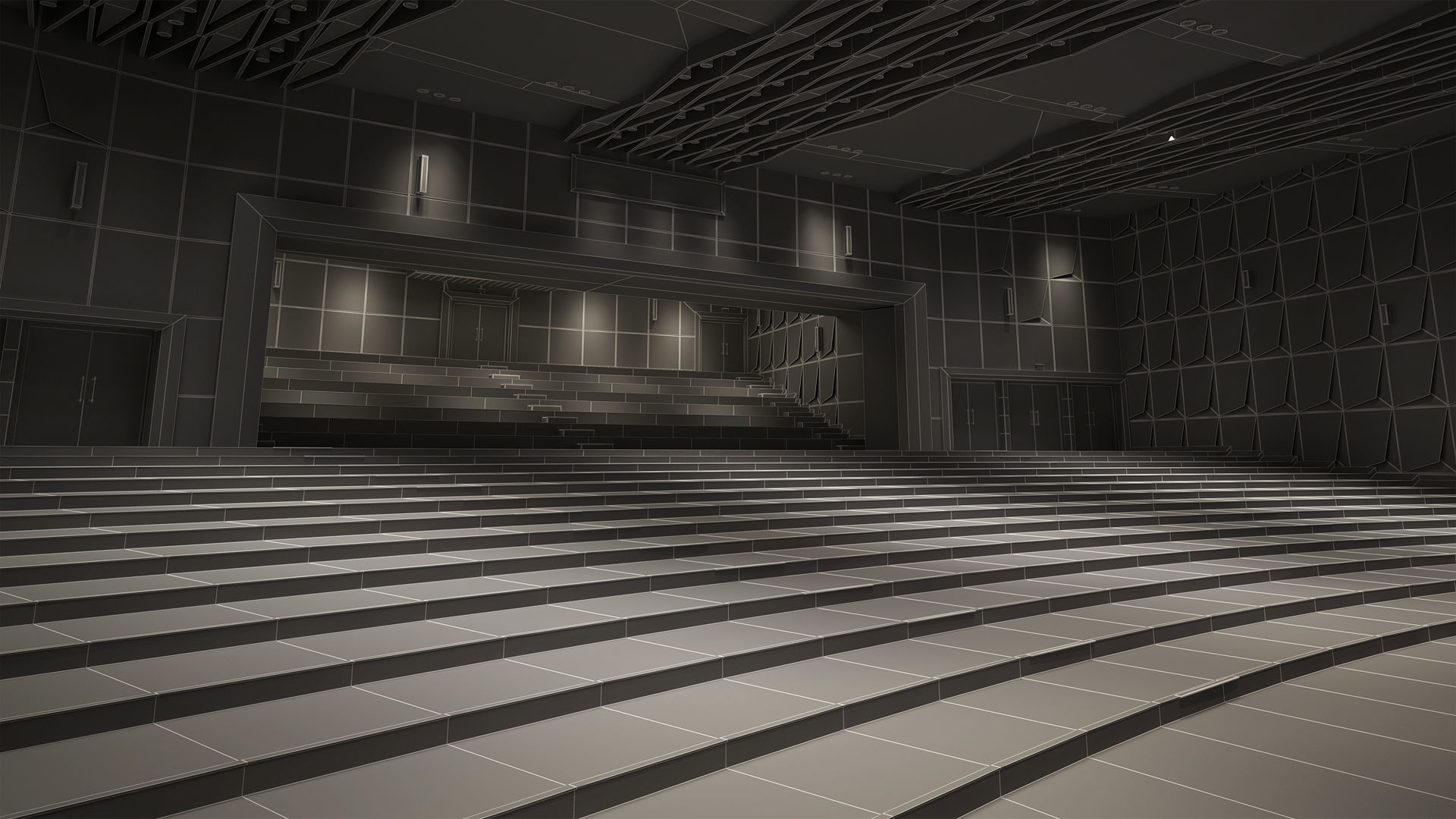 Interior Set 4 in 1 3D model_6