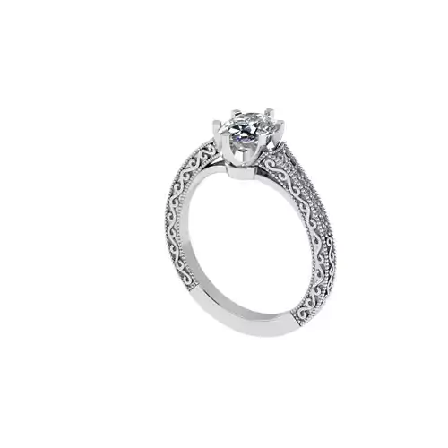 Two tone engagement ring 3D print model