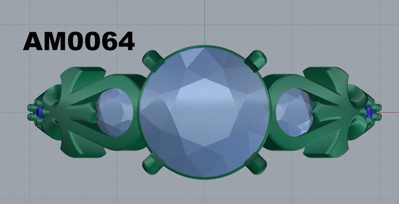 Engagement ring 3D print model_7