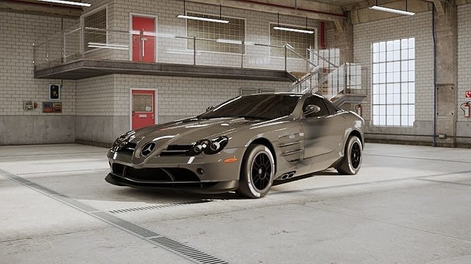 Mercedes SLR Mclaren 722 2006 - Car Sport Low-poly 3D model