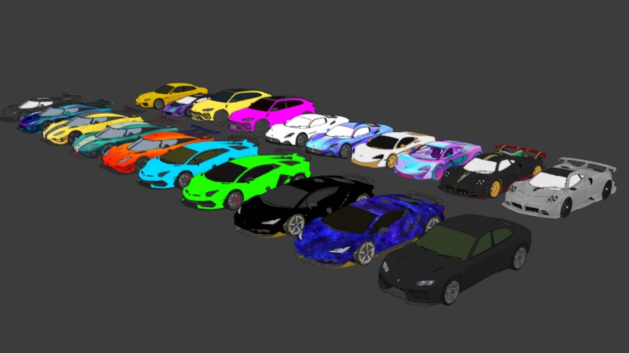 PUBG vehicles Sport Racing pack 3 4 Low-poly 3D model_1