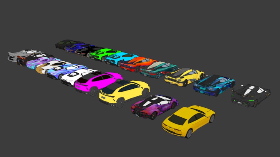 PUBG vehicles Sport Racing pack 3 4 Low-poly 3D model_3