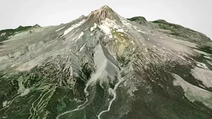 Stratovolcano Hood Oregon USA