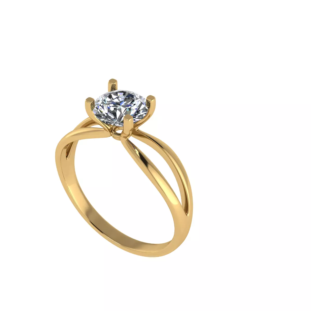 Engagement ring 3D print model