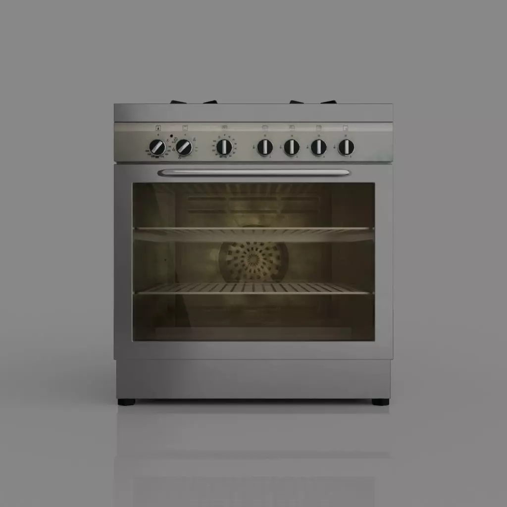 Gas Stove With Oven Free low-poly 3D model