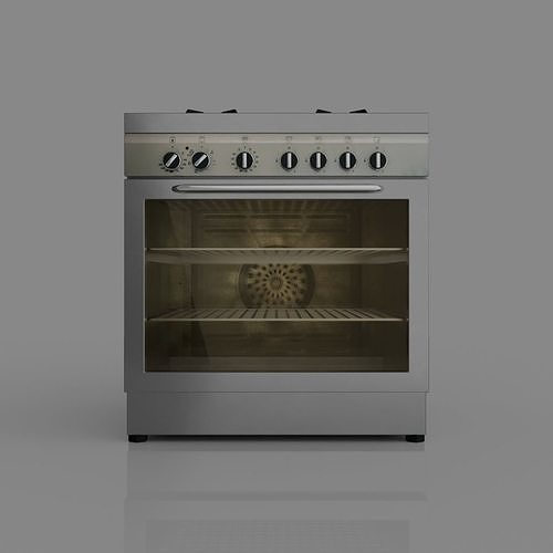 Gas Stove With Oven Free low-poly 3D model
