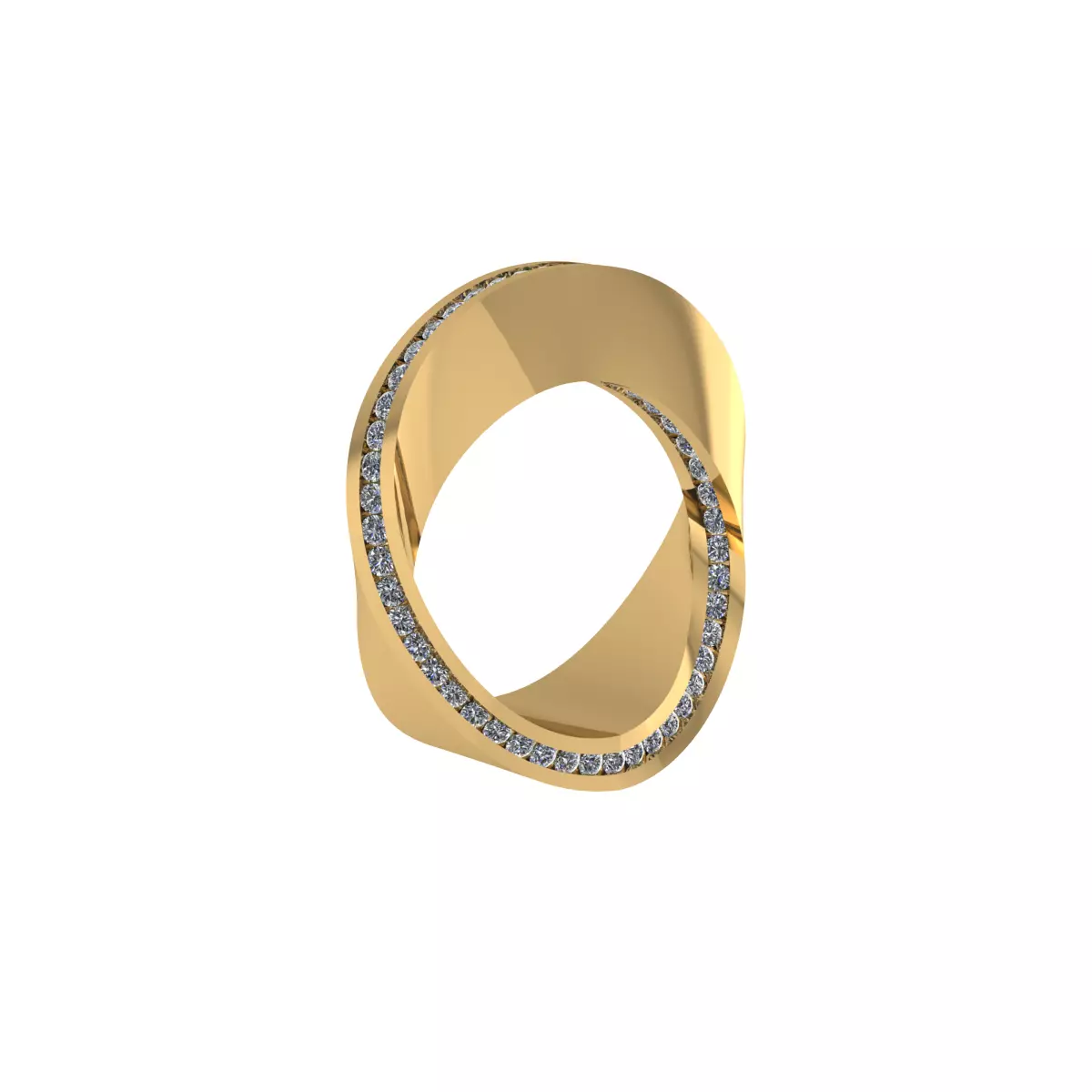 Twisted Band Ring 3D print model