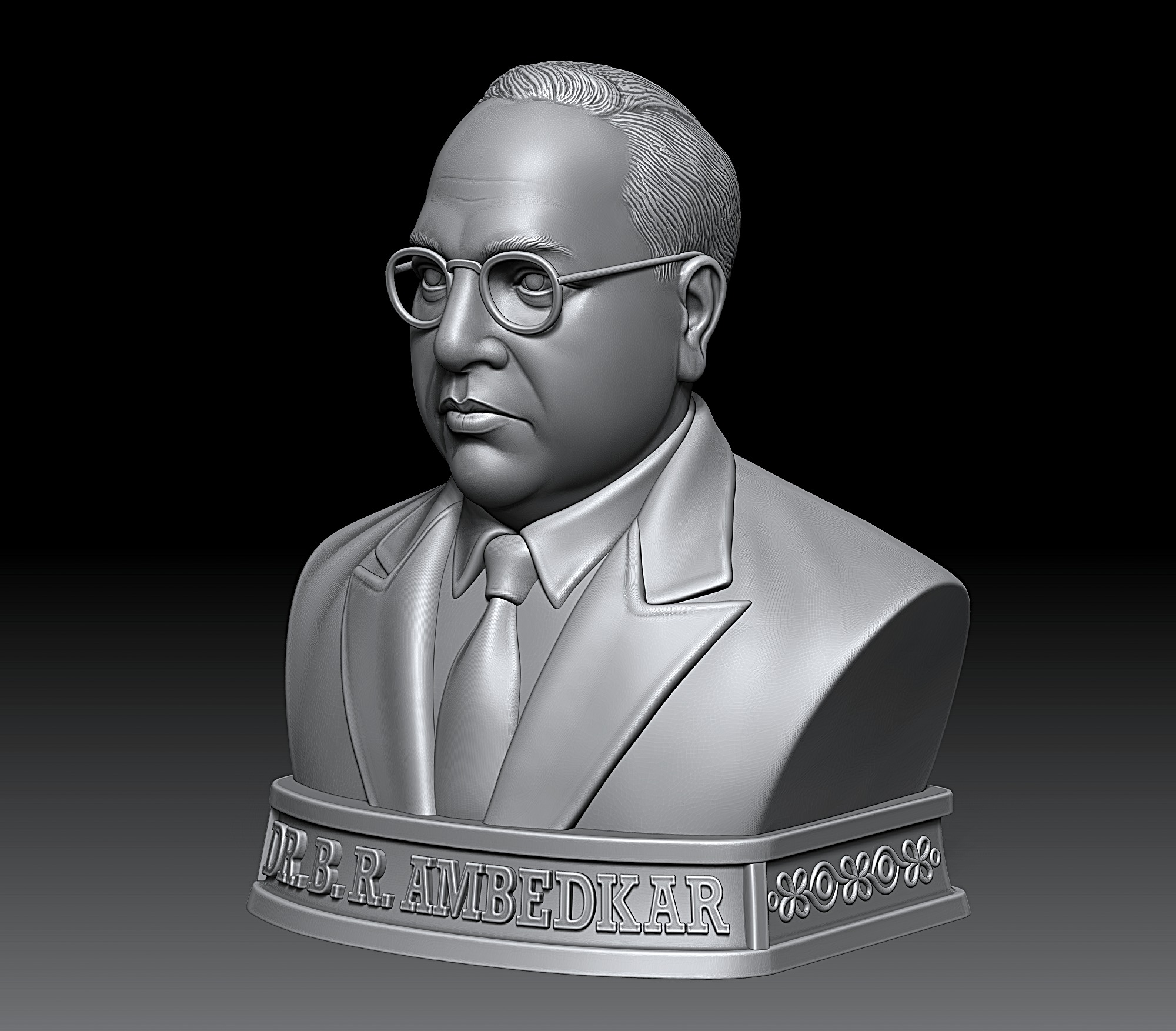 Dr Bhim Rao Ambedkar  3D print model_9
