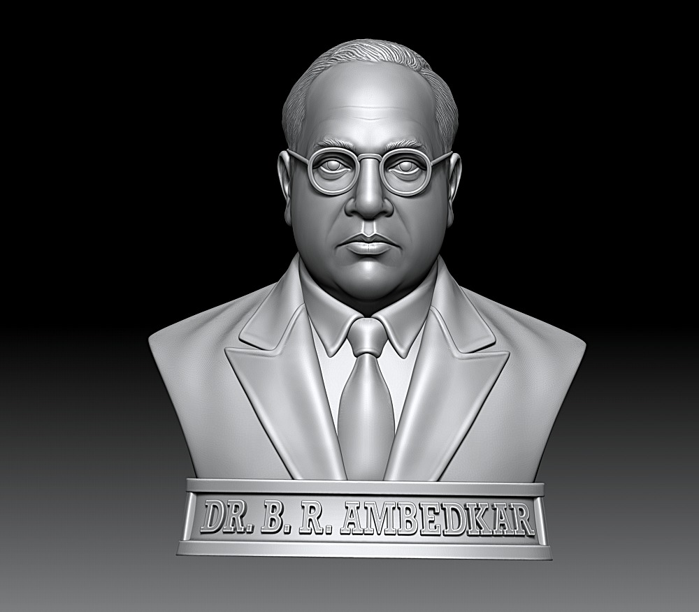 Dr Bhim Rao Ambedkar  3D print model_7