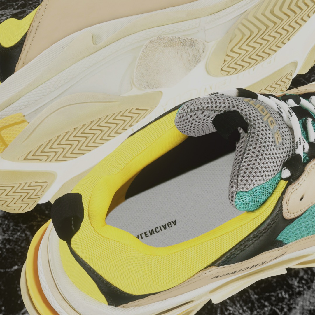 BALENCIAGA TRIPLE S TRAINERS 3D SHOES Low-poly 3D model_9