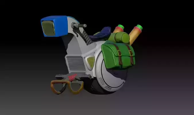 Lunch One Wheeled Bike 3D print model