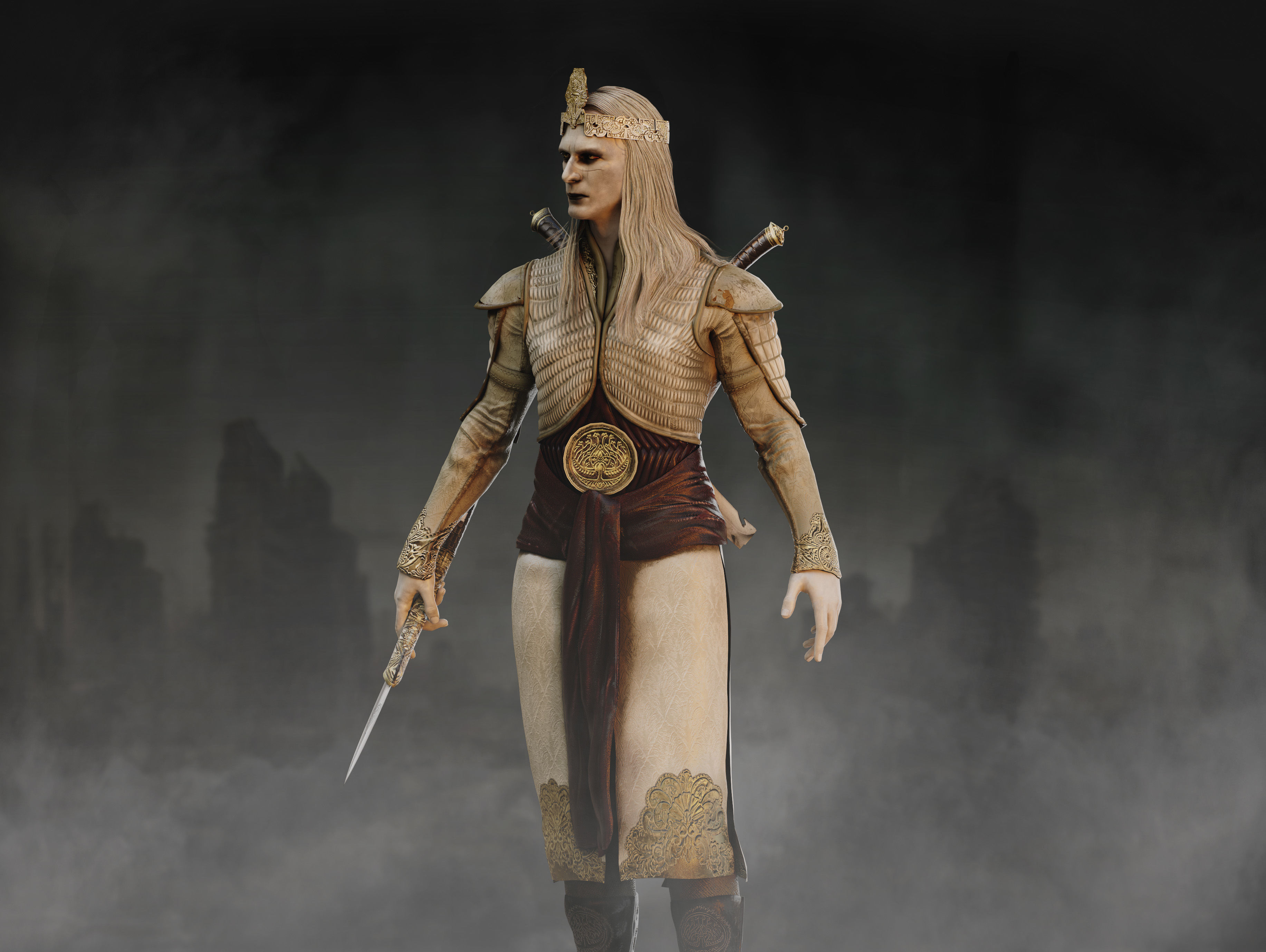 Prince Nuada Low-poly 3D model_10
